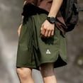 thumbnail image 4 of Caqnni Men's Pockets Casual Shorts Athletic Joggers Casual Trousers Shorts (Z03-Green,XXL), 4 of 7