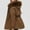 Coffee, variant on Patlollav Fall Coats,Women Casual Comfortable Long Sleeve Hooded Pocket Drawstring Parkas