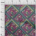 thumbnail image 2 of oneOone Polyester Lycra Dark Magenta Fabric Florals Craft Projects Decor Fabric Printed By The Yard 56 Inch Wide, 2 of 6