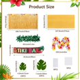 thumbnail image 3 of 50PCS Tiki Bar Hut Kit, Tiki Hut Decoration Includes Tiki Bar, Banner, Roof, Palm Leaves, Flower Garland and Table Skirt, Great Hawaiian Pool Beach Luau Party Decor Supplies, 3 of 7