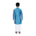 thumbnail image 3 of TRILOKI Kids Kurta Set for Boys Blue Art Silk Indian Traditional Ethnic Wear, 3 of 5