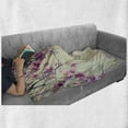 thumbnail image 6 of Nature Soft Flannel Fleece Throw Blanket, Floral Flowers Branches Sakura Blooms Cherry Blossoms Spring Time Photo, Cozy Plush for Indoor and Outdoor Use, 70" x 90", Cream Fuchsia Brown, by Ambesonne, 6 of 6