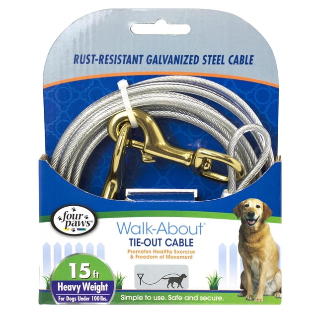 Cable de amarre pesado Leash Four Paws, 4,5 m