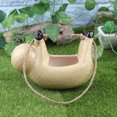 thumbnail image 3 of Shisuyan Sloth Shape Flower Pot Hanging Succulent Plant Pot Container Unique Home Decoration Ornament for Living Room Office (Yellow), 3 of 8