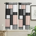 thumbnail image 3 of Geometric Figures Blush Pink Abstract Curtain Home Decoration Living Room Short Curtains Window Treatments For Kitchen Bedroom, 3 of 6