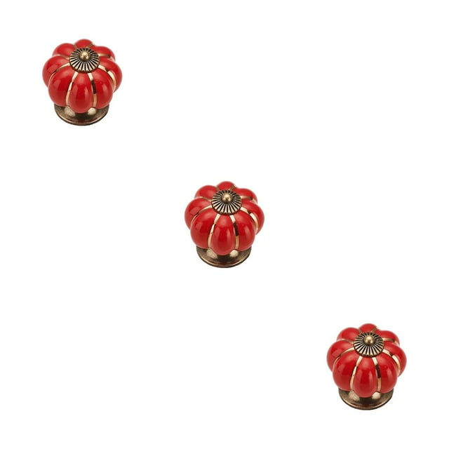 Kenally Pomos de puerta de calabaza, tirador de armario de zapatos, pomo decorativo Vintage, herrajes para reparación de muebles de sala de Type4 NO4