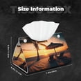 thumbnail image 5 of Xecao Hawaiian Sunset Beach Print Tissue Box Cover,Modern PVC Leather Square Tissue Box Holder for Creative Decorative, 5 of 7