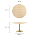 thumbnail image 6 of Modway Lippa 48" Round Wood Grain Dining Table in Gold Natural, 6 of 8
