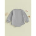 thumbnail image 5 of Musuos Baby Boys Girls Sweatshirts Rompers 3 6 12 18M Letter Embroidery Crew Neck Long Sleeve Infant Jumpsuits, 5 of 10