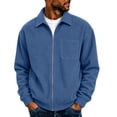 thumbnail image 3 of Men's Corduroy Jacket Sevevn Classic Soft Corduroy Zip Up Turn Down Collar Long Sleeve Chest Pocket Regular Fit Casual Coat Outwear for Daily Wear, 3 of 9