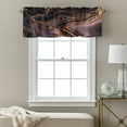 thumbnail image 3 of Abstract Marble Texture Valance Curtain Purple Gold Waves Art Window Valances Rod Pocket Short Curtains Window Treatments for Kitchen Bedroom Bathroom Laundry 54" x 18", 3 of 9