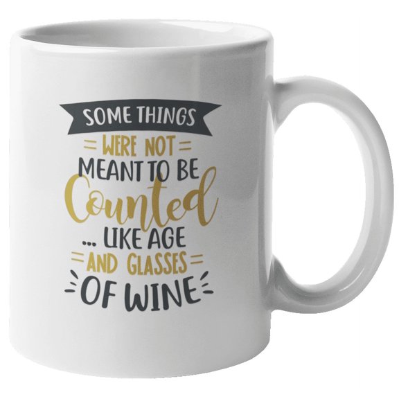 Funny Age & Wine Coffee & Tea Mug for Grandma, Nanny, Mimi or Mom (11oz)