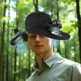 thumbnail image 6 of Viflosae Fan Hat Solar Fishing Hat with Solar Powered Fans Outdoor Wide Solar Fan Sun Hat for Men and Women with 2 Fans Fishing Hat, 6 of 9