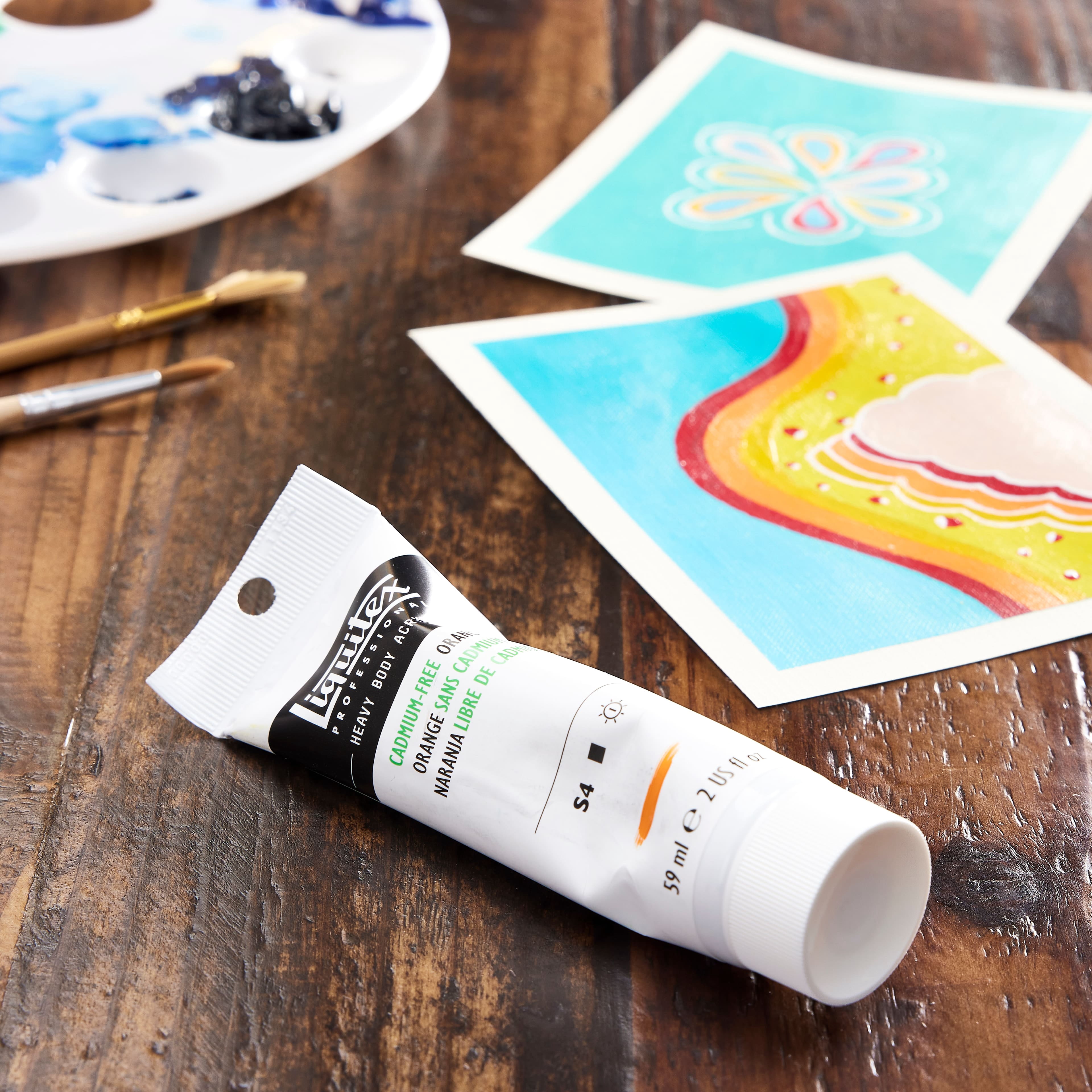 Liquitex Professional Heavy Body Acrylic Paint, 59 mL Tube, Cadmium Free Orange
