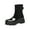 Black, variant on Women's Chelsea Boots: Fashionable Slip-On Platform Ankle Boots with Lug Sole and Chunky Design
