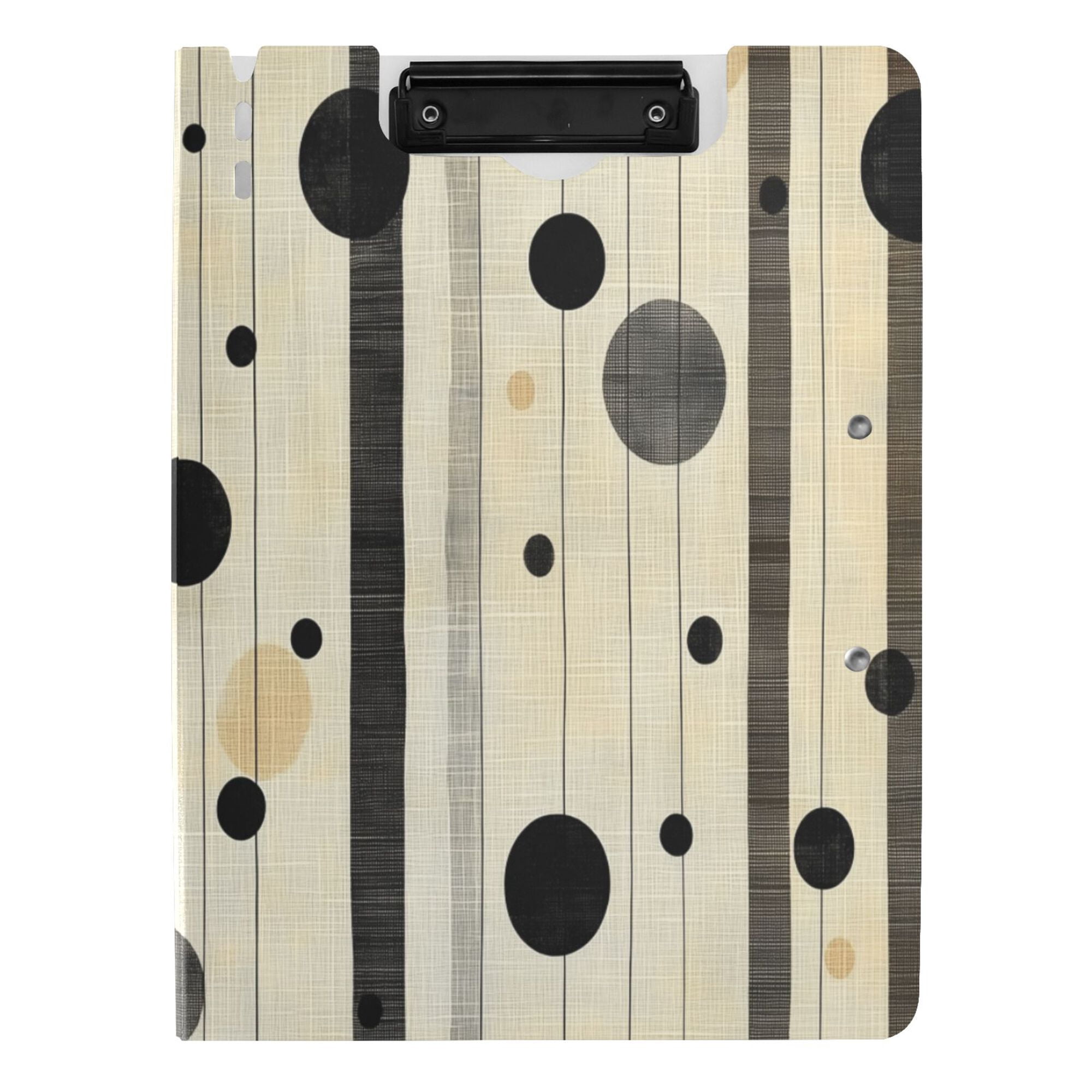 FORMRS A4 Clipboard Folder with Pen Holder Horizontal Foldable School Office Binder, Stripes Pattern