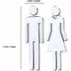 thumbnail image 2 of 1 Pair Toilet WC Sticker Removable 3D Mirror Vinyl Art Wall Sticker Men Women Wall Art Stickers for Bar School (Silver), 2 of 4