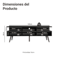 thumbnail image 3 of Mueble Mesa Para Tv Rack Madesa Hasta 65'' Negro Madesa Londres, 3 of 10