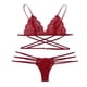 thumbnail image 1 of Conjuntos de lencería, child de interior de interior de las mujeres del cordón del cuerpo para las mujeres Rojo M Yinane traje de baño de bikini de mujer, 1 of 8