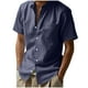 thumbnail image 2 of pstuiky camiseta de hombre, Camisa de verano elástica informal holgada con media cremallera y solapa de manga corta para hombre camisetas de hombre xxl, 2 of 9
