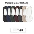 thumbnail image 7 of Ice Silk No Show Socks Low Cut Invisible Breathable Non-Slip Liner Socks for Men Women 4/7 Pack, 7 of 7