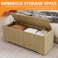 thumbnail image 5 of Homiflex 47.2" Storage Chest, Wooden Blanket Chest, Entryway Bench with Storage for Bedroom w/Lift Top, Modern Storage Bench for Entryway, Living Room, Natural, 5 of 9