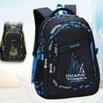thumbnail image 2 of Lightweight School Bag with Simple Flame Pattern Letter Graphics - Large Capacity Backpack, 2 of 5