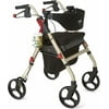 Medline Premium Empower Rollator Walker with Seat, Folding Rolling Walker with 8-inch Wheels, Champagne