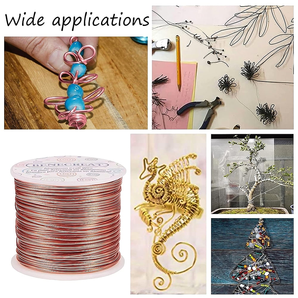 1 Box 17 Gauge (1.2mm) Aluminum Wire 380FT (116m) Anodized Jewelry Craft Making Beading Floral Colored Aluminum Craft Wire - Green
