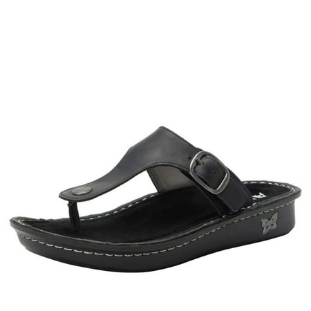 

Alegria Vella Comfort Sandals Slip On Ladies Shoes - Oiled Black