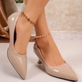 thumbnail image 5 of Xfvqtps Womens Patent Leather Pointed Toe Pumps Comfortable Work Kitten Heels Classic Dress Shoes for Office Party, 5 of 9