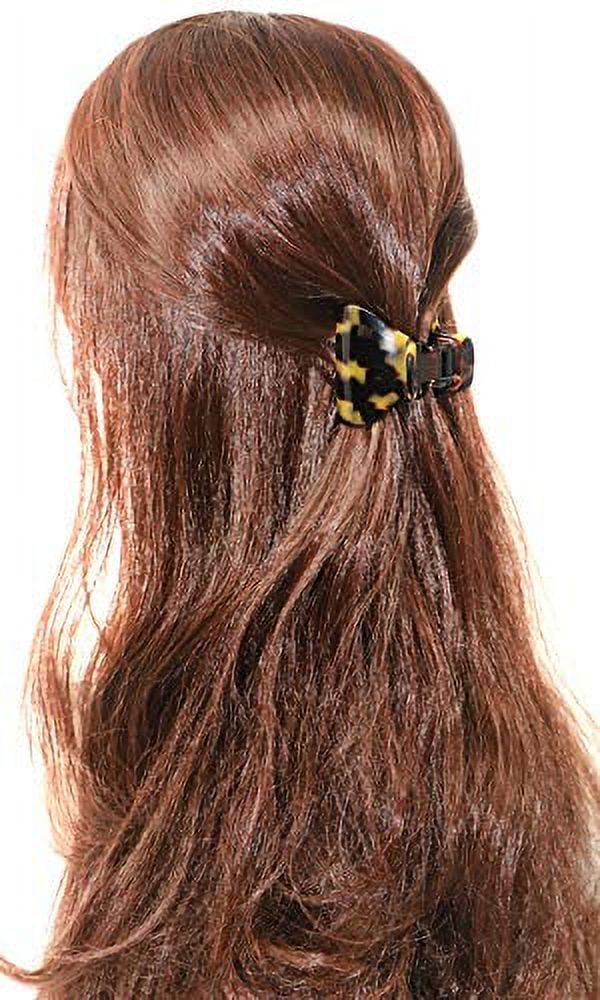 French Amie Big Fat Handmade Celluloid Acetate Jaw Hair Claw for Women and Girls