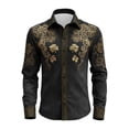 thumbnail image 1 of Camisetas de Navidad de Manga Larga de los Hombres de Moda Casual de Manga Larga Camiseta de Blusa de Cuello para Primavera Invierno Al Aire Libre Diario, 1 of 3