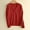 A Red, variant on LEKODE Women Crew Neck Long Sleeve Full Button Down Plain Soft Lightweight Knit Cardigan Ribbed Cuff Everyday Spring Office Casual Layering Sweater Outer Topper A Beige L