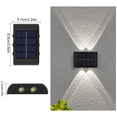 thumbnail image 2 of Luces de pared superior e inferior de plástico con espejo convexo 6LED [luz cálida] 2 luces solares impermeables para decoración de pared de patio al aire libre ANGGREK  Otros, 2 of 8
