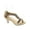 Gold, variant on Womens Gold Padded Metallic Rhinestone T-Strap Lety73 Round Toe Zip-Up Dress Heeled Sandal 10