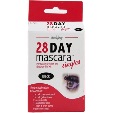 Godefroy 28 Day Mascara Eyelash & Eyebrow Tint Kit, Black 1 (Best Eyebrow Dye For Blondes)