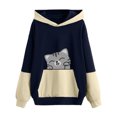 thumbnail image 1 of Sudadera Para Mujer, Sudaderas Con Capucha de Cuello Redondo de Gran Tamaño, Suéter de Otoño E Invierno, Suéter Holgado Con Estampado de Mascotas Odeerbi  ODB138284, 1 of 5