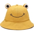 thumbnail image 2 of Dalrosia Cute Frog Bucket Sun Hat Funny Summer Packable Fisherman Cotton Hat Unisex for Adult Women Men Teen Kids, 2 of 8