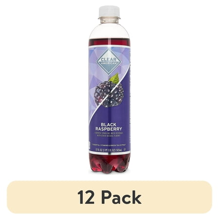 Clear American Black Raspberry Sparkling Water, 12 Pack
