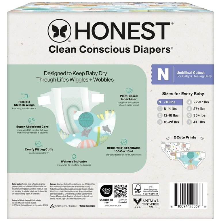 The Honest Company Clean Conscious Baby Diapers, Absorbent