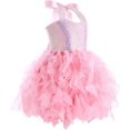 thumbnail image 3 of Drtj Tutu Dress for Girls Birthday Dress Princess Sparkly Sequin Tulle Toddler Fairy for Fancy Party Outfit,sized 10T,color Pink, 3 of 6