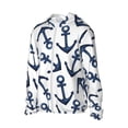 thumbnail image 2 of Haiem Navy Blue Anchor UPF 50+ Fishing Shirts for Men Long Sleeve UV Sun Protection Hoodie Non-Mask Outdoor Hiking Shirts, 2 of 9