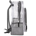 thumbnail image 6 of Trailmaker Clear See Through Backpack| Transparent Clear Backpack Bags Stadium Approved for Mens, Women, Travel (Gray), 6 of 7