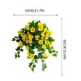 thumbnail image 3 of Flores artificiales, flores falsas, flores de imitación, 12 flores de trompeta bifurcadas, flores de imitación de ratán, flores decorativas de Chlorophytum comosum, flores de imitación para colgar en, 3 of 7