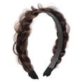 thumbnail image 1 of Diadema trenzada de cabello sintético Unique Bargains 1 pieza 1.89 pulgadas Marrón claro, 1 of 7