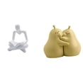 thumbnail image 1 of Figura de pensador abstracto,Estatua de pensador abstracto,decoración para el hogar,Figura humana decorativa para oficina,coleccionable,sujetalibros decorativos,Sujetalibros decorativos para, 1 of 8