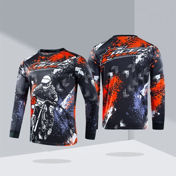 Motorcycle jersey Shirt cycling riding clothes Bike Jersey Racing for men sports Longsleeve T-shirt