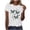 #01 White, variant on Busydd Tshirts Shirts for Women Fashion Round Neck Print Graphic Tees Casual Comfy Short Sleeve Summer Tops M