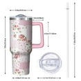 thumbnail image 2 of OBREWU Pioneer Flower Tumbler with Handle and Lid,Pioneer Flower 40oz Double Wall Vacuum Insulated Tumbler,Cups Gift for Women and Men, 2 of 7